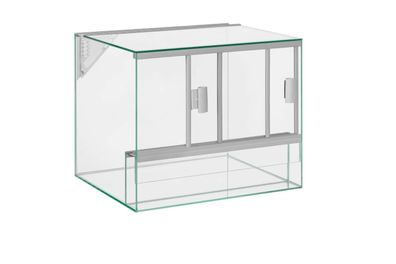 Glas Terrarium 60x30x40cm Glasterrarium 72 Liter rechteck Becken Schiebetür