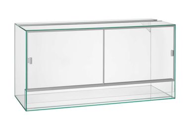 Glas Terrarium 80x40x50cm Glasterrarium 160 Liter rechteck Becken Schiebetür