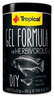 Tropical Gel Formula Herbivore Futtergelee für Fische 1000ml / 3 x 35g