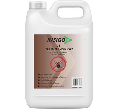 INSIGO 2L Anti Spinnenspray Mittel Schutz Abwehr Vernichter gegen Spinnen frei Ex