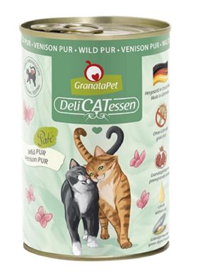 GranataPet ¦ DeliCatessen - Wild PUR - 6 x 400g ¦ nasses Hundefutter in Dosen