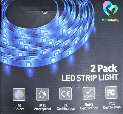 Led Strip Lights 10 Meter Dimmbar LED Light Strip Color Changing RGB 300 LEDs