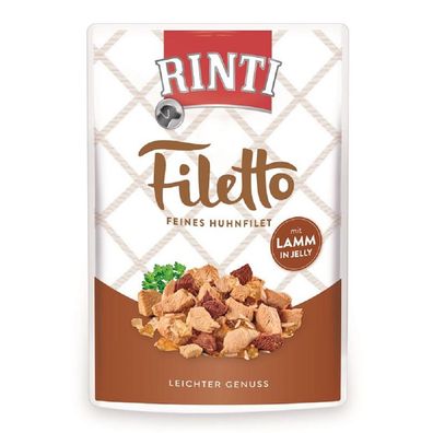 RINTI ¦Filetto Jelly Huhn & Lamm - 24 x 100g ¦Hundenassfutter