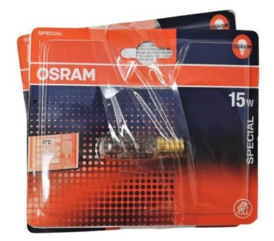 Osram Leuchtmittel, 15 W, E14, Kühlschrank Leuchte, Röhrenlampe, 5er Set