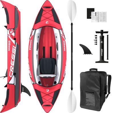 Cressi Single Seat Kayak 8.2 aufblasbarer Einsitzer Rot