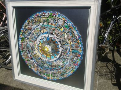 3D Bild Charles Fazzino One world the circle of life TP trial proof Seltenst 116x116