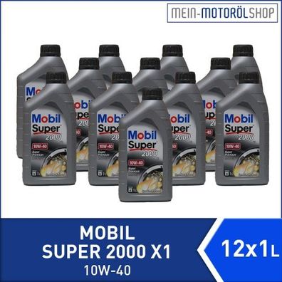 Mobil Super 2000 X1 10W-40 12x 1 Liter