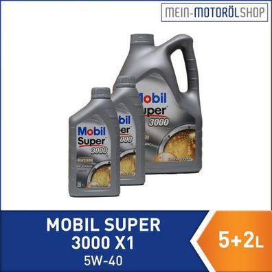 Mobil Super 3000 X1 5W-40 5 + 2 Liter