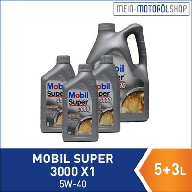 Mobil Super 3000 X1 5W-40 5 + 3 Liter