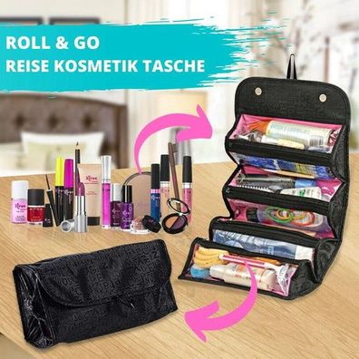 Roll&Go Kosmetiktasche Kulturtasche Kulturbeutel Schminktasche Reisetasche