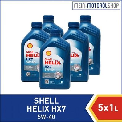 Shell Helix HX7 5W-40 5x1 Liter