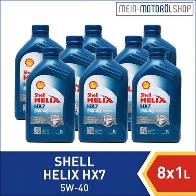 Shell Helix HX7 5W-40 8x1 Liter
