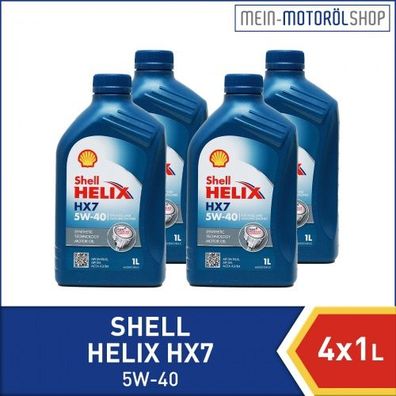 Shell Helix HX7 5W-40 4x1 Liter