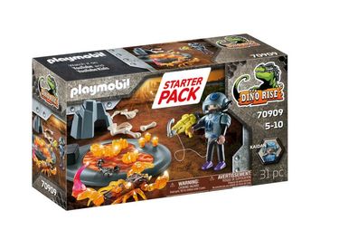 Playmobil Dino Rise 70909 Starter Pack Kampf gegen den Feuerskorpion Spielset