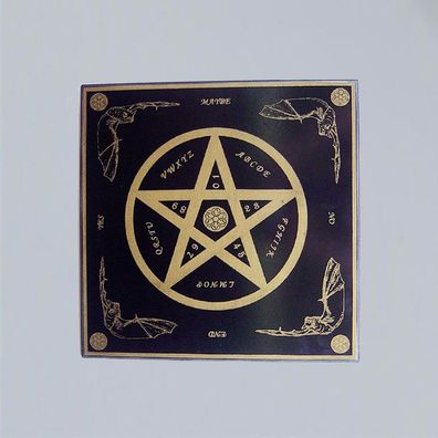 Witchboard Pentagramm Holz 40 x 40 cm Handgearbeitet Wahrsagebrett