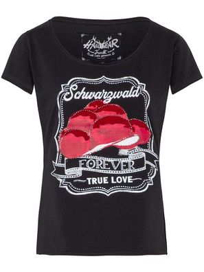 T-Shirt Schwarzwald True Love schwarz