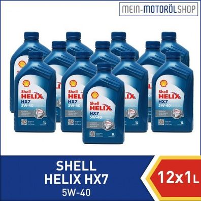 Shell Helix HX7 5W-40 12x1 Liter