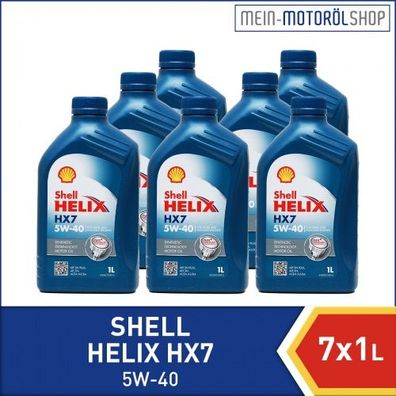 Shell Helix HX7 5W-40 7x1 Liter