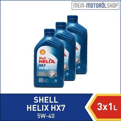 Shell Helix HX7 5W-40 3x1 Liter