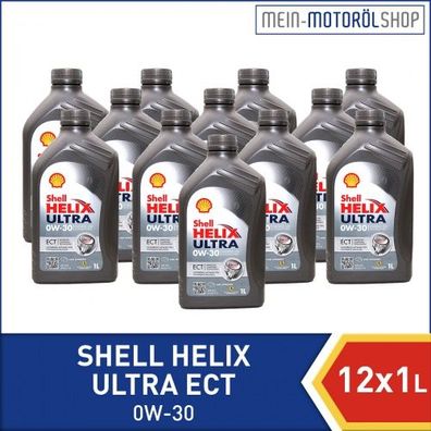 Shell Helix Ultra ECT 0W-30 12x1 Liter