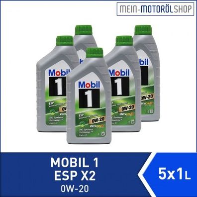 Mobil 1 ESP X2 0W-20 5x1 Liter