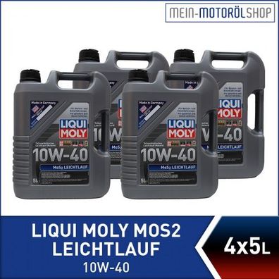 Liqui Moly MoS2 Leichtlauf 10W-40 4x5 Liter