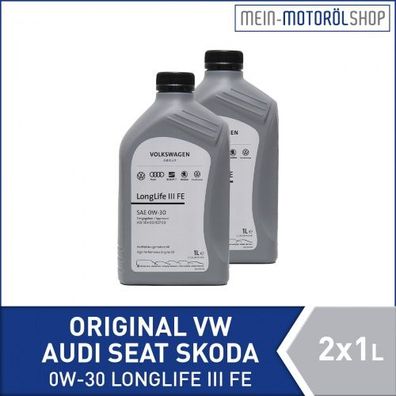 Original VW Audi Seat Skoda 0W-30 Longlife FE 3 2x1 Liter