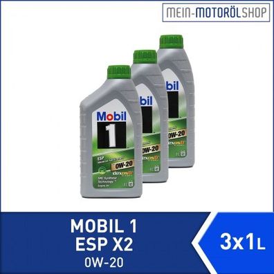 Mobil 1 ESP X2 0W-20 3x1 Liter