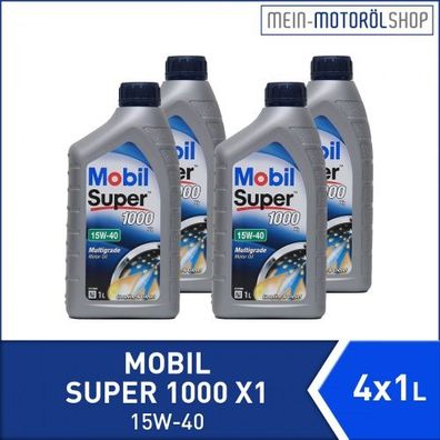 Mobil Super 1000 X1 15W-40 4x1 Liter