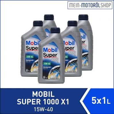 Mobil Super 1000 X1 15W-40 5x1 Liter