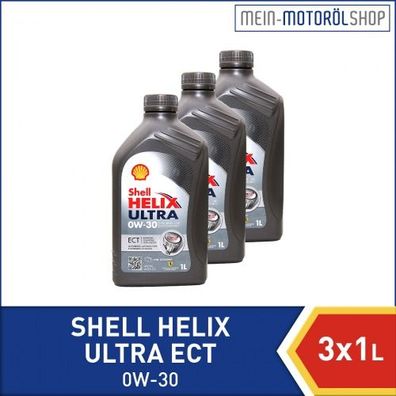 Shell Helix Ultra ECT 0W-30 3x1 Liter