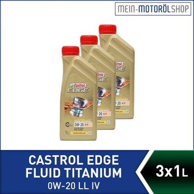 Castrol Edge Fluid Titanium 0W-20 LL IV 3x1 Liter