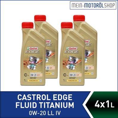 Castrol Edge Fluid Titanium 0W-20 LL IV 4x1 Liter