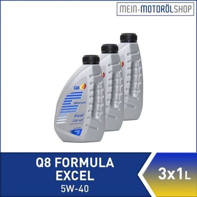 Q8 Formula Excel 5W-40 3x1 Liter