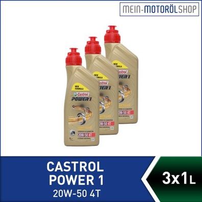 Castrol Power 1 4T 20W-50 3x1 Liter