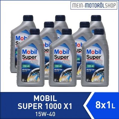 Mobil Super 1000 X1 15W-40 8x1 Liter