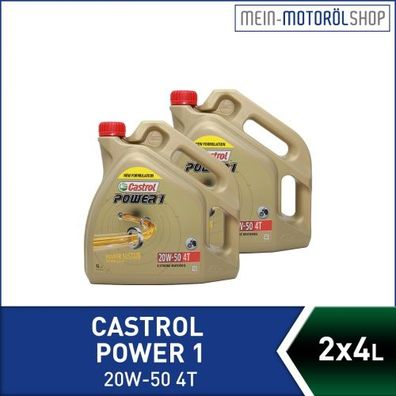Castrol Power 1 4T 20W-50 2x4 Liter