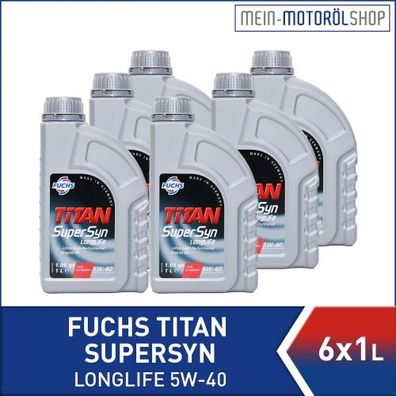 Fuchs Titan Supersyn Longlife 5W-40 6x1 Liter