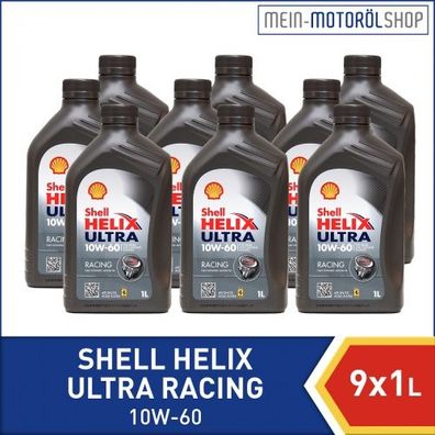 Shell Helix Ultra Racing 10W-60 9x1 Liter