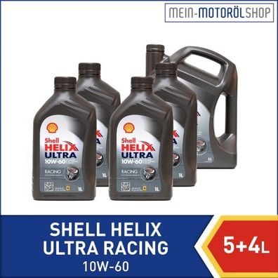 Shell Helix Ultra Racing 10W-60 5 + 4 Liter