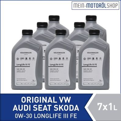 Original VW Audi Seat Skoda 0W-30 Longlife FE 3 7x1 Liter
