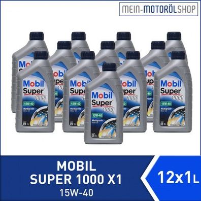 Mobil Super 1000 X1 15W-40 12x1 Liter
