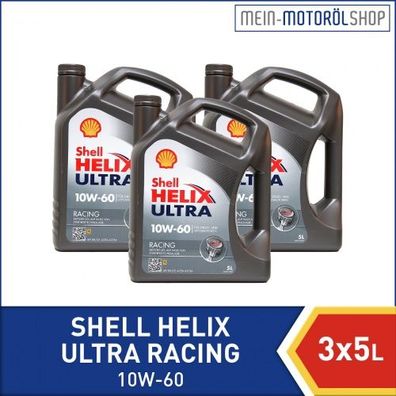 Shell Helix Ultra Racing 10W-60 3x5 Liter