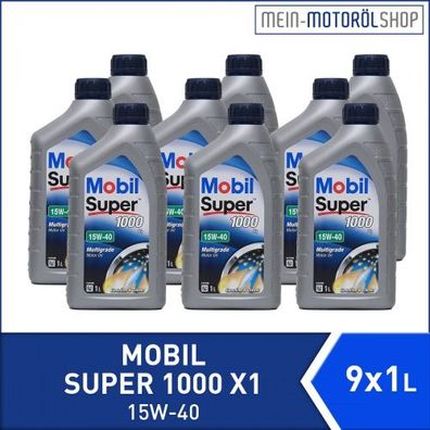 Mobil Super 1000 X1 15W-40 9x1 Liter