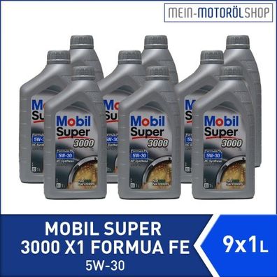 Mobil Super 3000 X1 Formula FE 5W-30 9x1 Liter