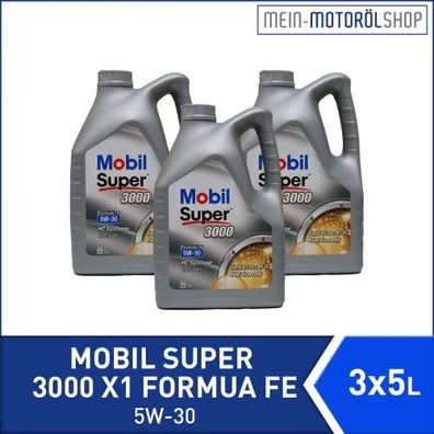 Mobil Super 3000 X1 Formula FE 5W-30 3x5 Liter