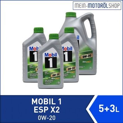 Mobil 1 ESP X2 0W-20 5 + 3 Liter