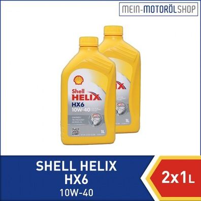 Shell Helix HX6 10W-40 2x1 Liter