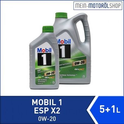 Mobil 1 ESP X2 0W-20 5 + 1 Liter