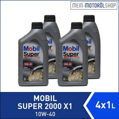Mobil Super 2000 X1 10W-40 4x1 Liter